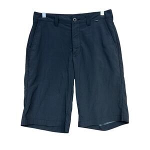 Travis Mathew Mens Shorts Black Flat Front Golf Athletic Stretch 30